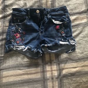AE Floral Embroidered Shorts